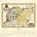 Kalendarz wieloplanszowy 2019 Antique maps (zdjęcie 9)