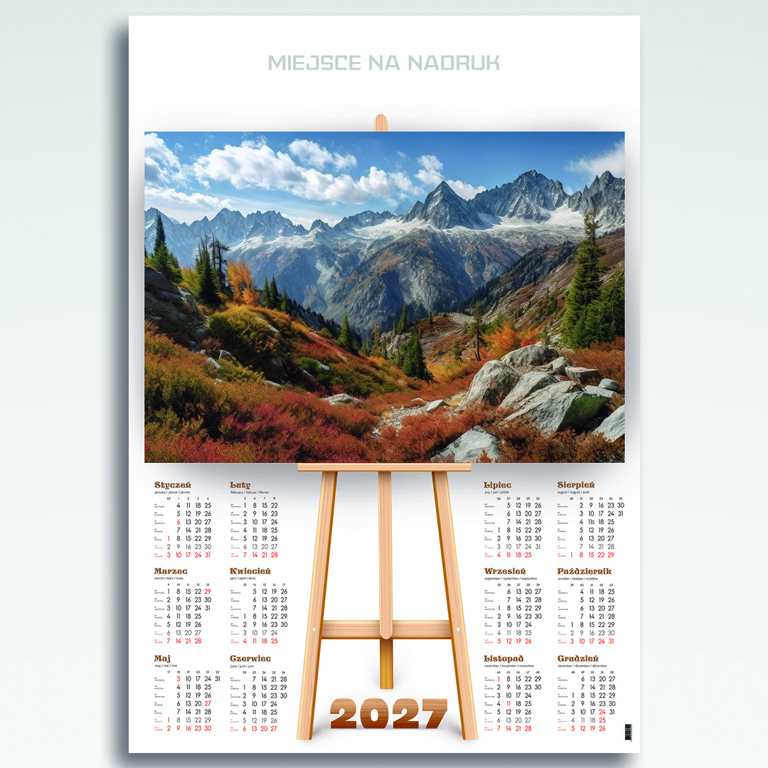 Kalendarz planszowy Alpejski Widok