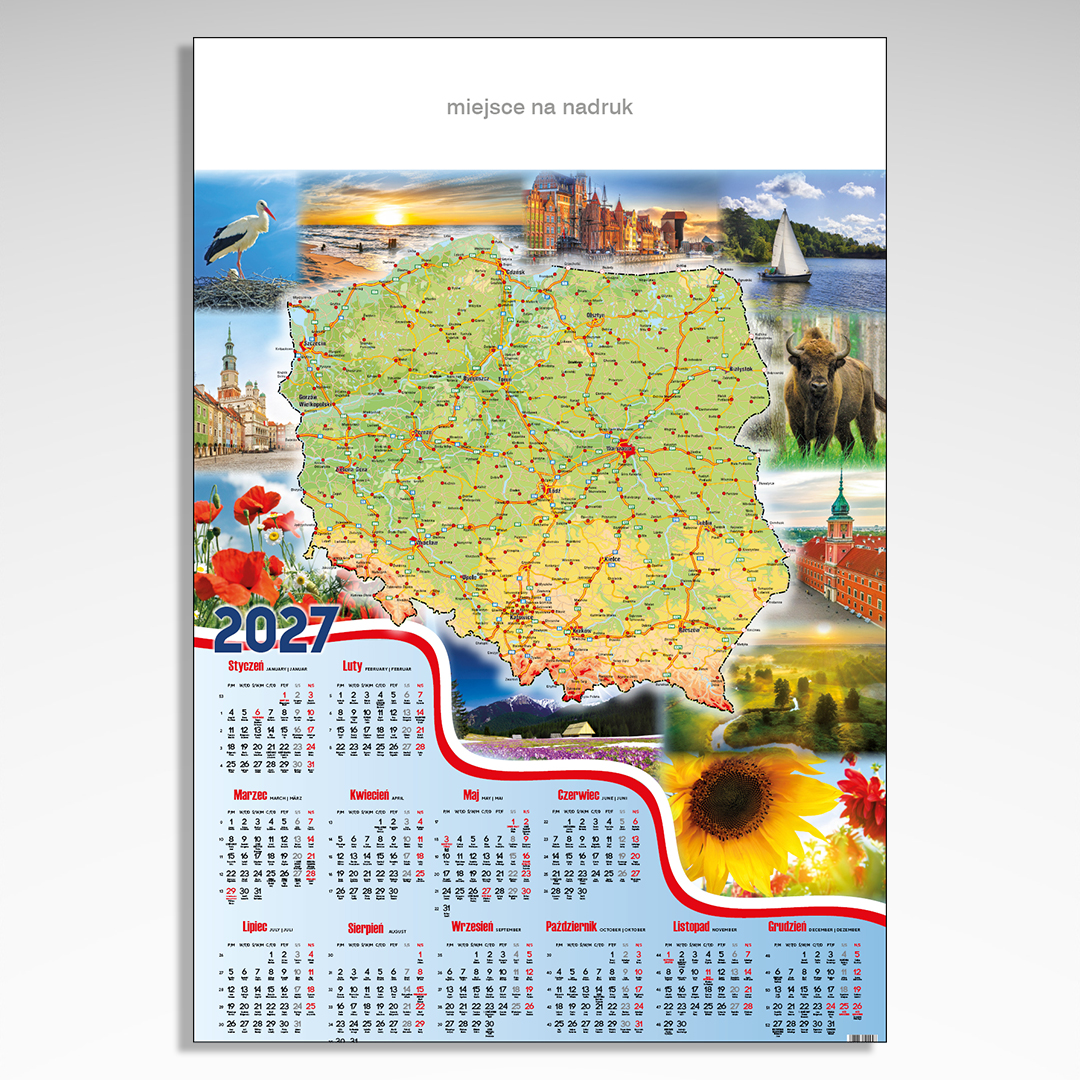Kalendarz planszowy Mapa Polski