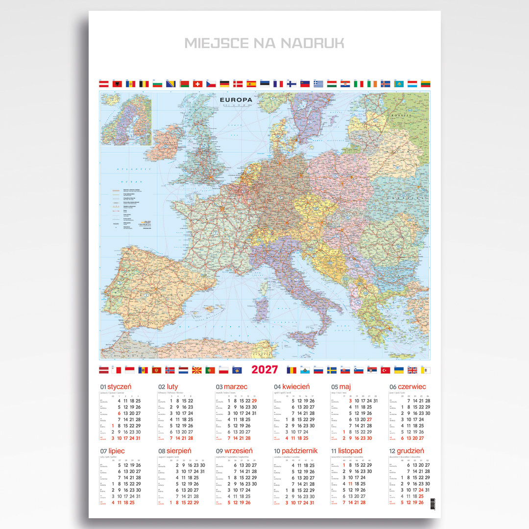 Kalendarz planszowy Mapa Europy