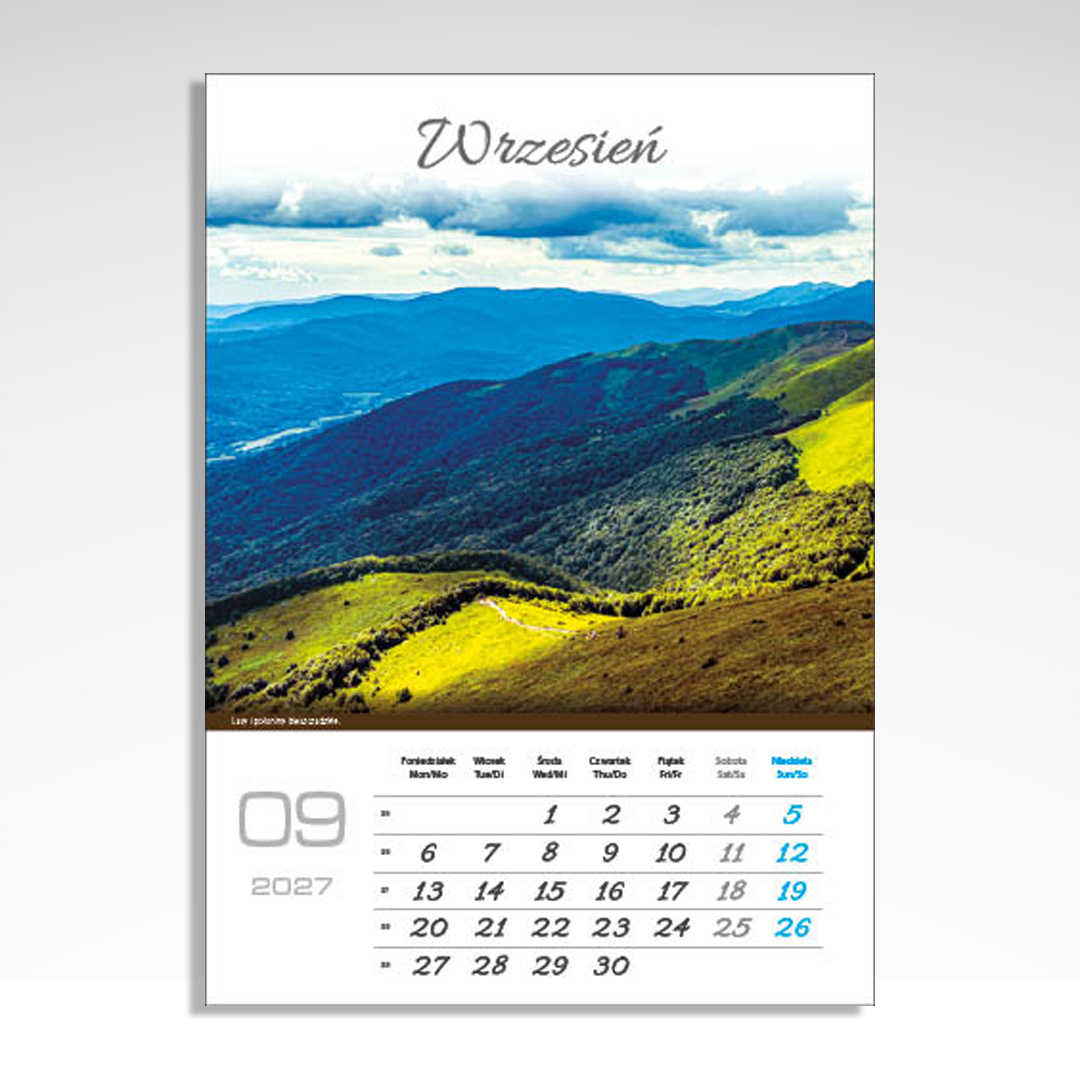 Kalendarz wieloplanszowy Bieszczady (20szt.) - 7 Kalendarz wieloplanszowy Bieszczady (20szt.) - obrazek 5