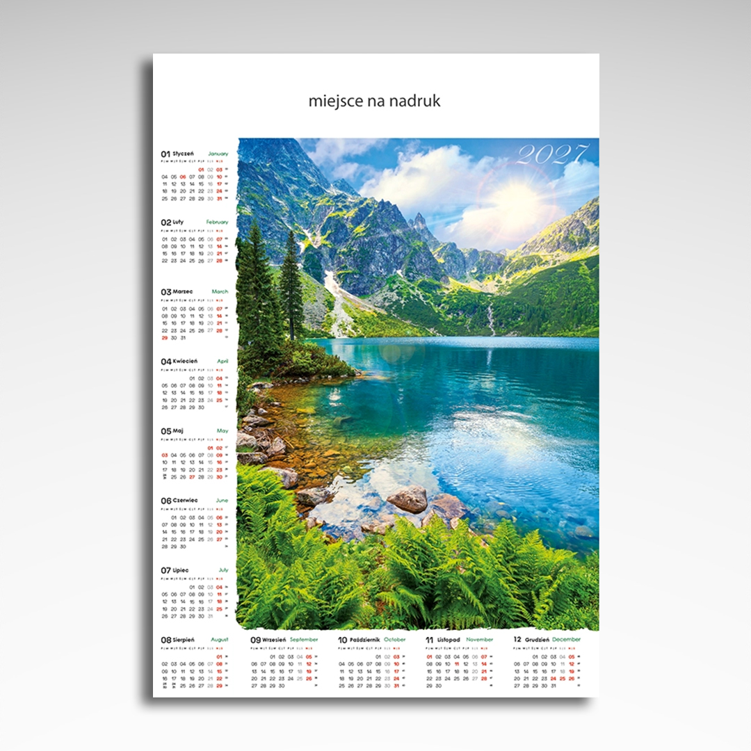 Kalendarz planszowy Morskie Oko (20szt) - 3 Kalendarz planszowy Morskie Oko