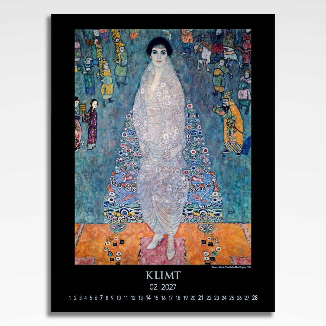 Kalendarz wieloplanszowy Gustav Klimt (20szt.) - 5 kalendarz wieloplanszowy gustav klimt, plansza luty z grafiką tematyczną