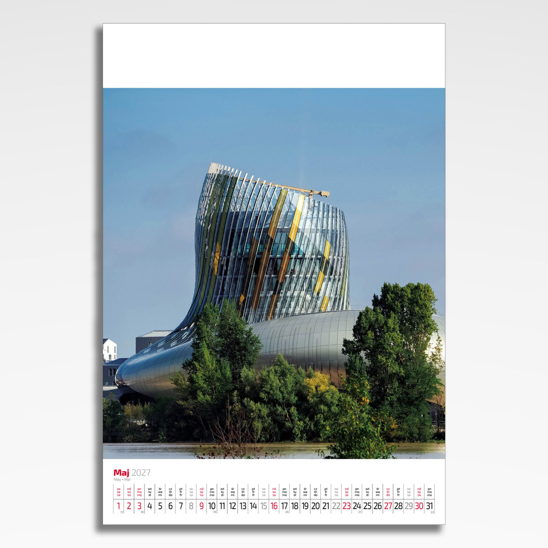 Kalendarz wieloplanszowy Świat Architektury (20szt.) - 8 kalendarz wieloplanszowy świat architektury, plansza maj z grafiką tematyczną