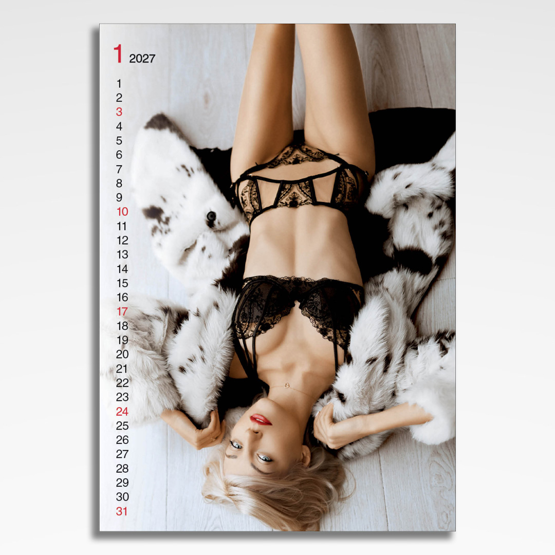 Kalendarz wieloplanszowy Glamour (20szt.) - 4 kalendarz wieloplanszowy glamour, plansza styczeń z grafiką tematyczną