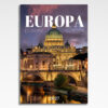 kalendarz wieloplanszowy europa, okładka kalendarza z grafiką tematyczną i spiralą Wire-O