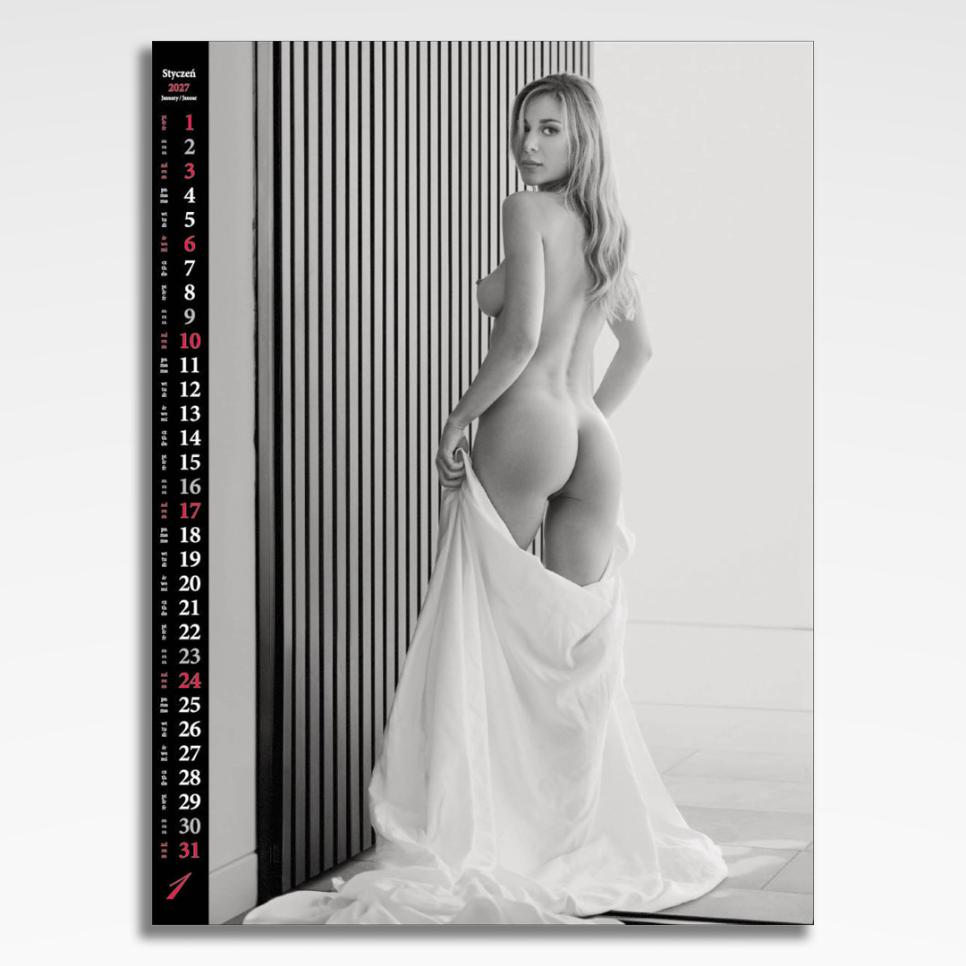 Kalendarz wieloplanszowy Erotic Moments (20szt.) - 4 kalendarz wieloplanszowy erotic moments, plansza styczeń z grafiką tematyczną