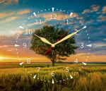 Kalendarz jednodzielny z zegarem 2025