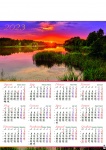 Kalendarz planszowy A1 na rok 2024 Mazury