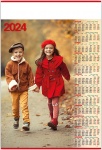 Kalendarz planszowy B1 na rok 2024 Dzieci