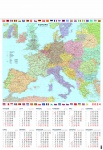 Kalendarz planszowy B1 na rok 2024 Europa