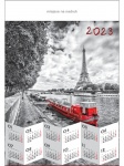 Kalendarz planszowy B1 na rok 2024 Paryż