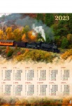 Kalendarz planszowy B1 na rok 2024 Pociąg