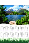 Kalendarz planszowy B1 na rok 2024 Tatrzańskie jezioro