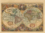 Kalendarz trójdzielny 2024 Stara mapa