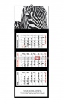 Kalendarz trójdzielny OFFICE na rok 2024 Zebra