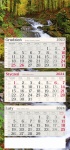 Kalendarz trójdzielny płaski na rok 2024 Leśny strumień