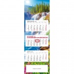 Kalendarz trójdzielny płaski 2025 Wodospad (zdjęcie 2)