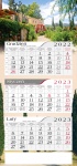 Kalendarz trójdzielny płaski na rok 2024 Toskania