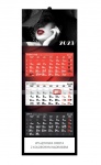 Kalendarz trójdzielny RED na rok 2024 Portret