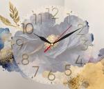 Kalendarz trójdzielny z zegarem na rok 2024 Kwiaty