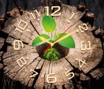 Kalendarz trójdzielny z zegarem na rok 2025