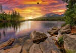 Kalendarz trójdzielny na rok 2024 Górskie jezioro