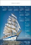 Kalendarz planszowy B1 2025 Żaglowiec