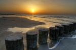 Kalendarz trójdzielny morze zachód słońca zdjęcie