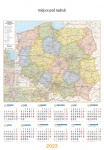 Kalendarz planszowy B1 2024 Mapa Polski