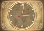 kalendarz trójdzielny z zegarem Stara Mapa